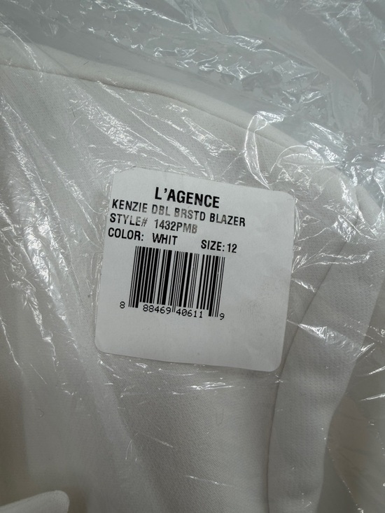 L'AGENCE Kenzie Double Breasted Blazer - White - 12 - New with tags - Picture 11 of 12